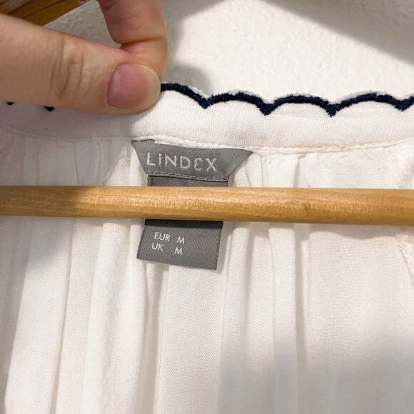 Lindex Boho Embroidered Peasant Blouse M - Picture 2 of 8